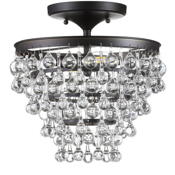 Toronto Metal/Crystal LED Flush Mount - JONATHAN Y